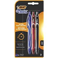 BIC Gel-ocity Quick Dry Bolígrafos Tinta en Gel Punta Media (0-7 mm) - Colores Surtidos- Blíster de 3 Unidades…